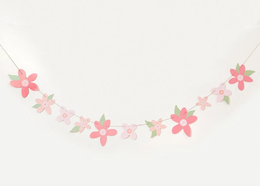 Flower Shaped Card Garland 2M C/1