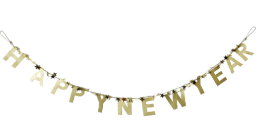 Banner Happy New Year Glitter C/1