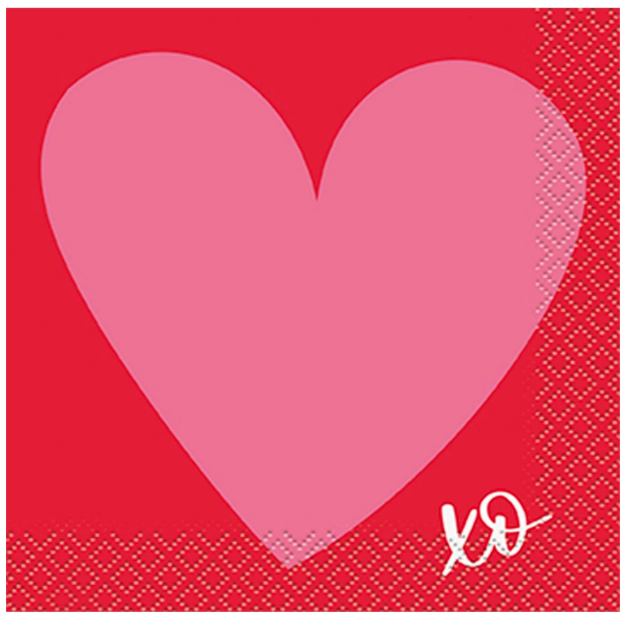 Servilleta CH Corazon Rosa C/16