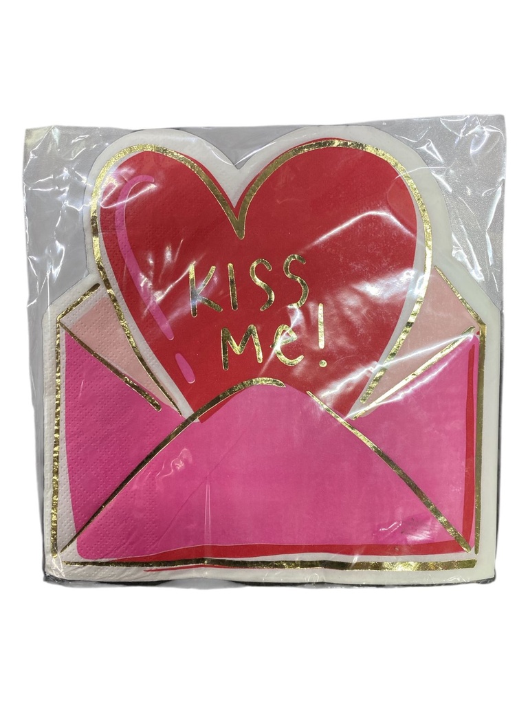 Servilleta G Red and Pink Valentine C/16