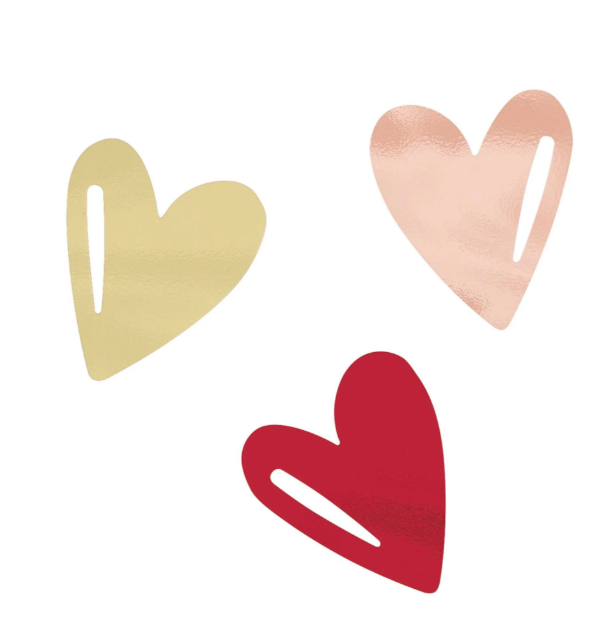 Confeti Corazon Metalico  5oz