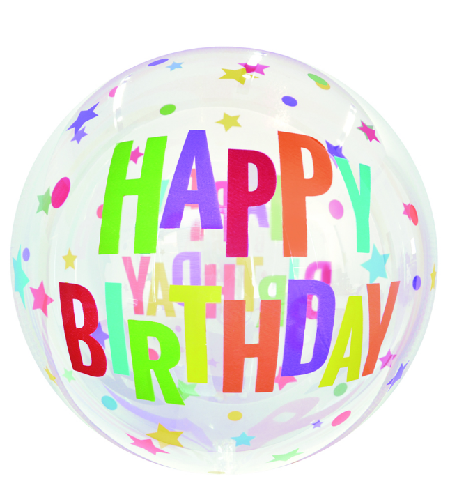 Globo Orbz Crystal Happy Birthday C/1