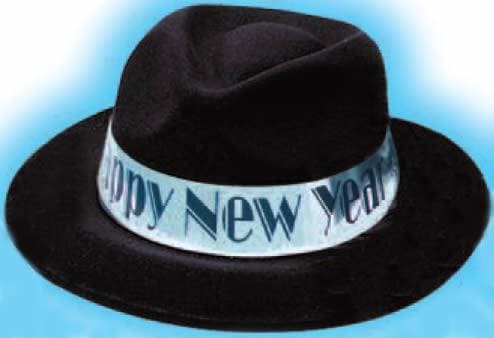 Sombrero Fedora Velour HNY Plata C/1