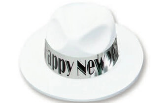 Sombrero Fedora Velour HNY Blanco C/1