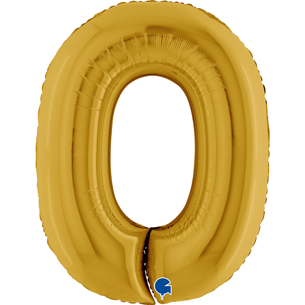 Globo 40" Numero 0 Oro C/1