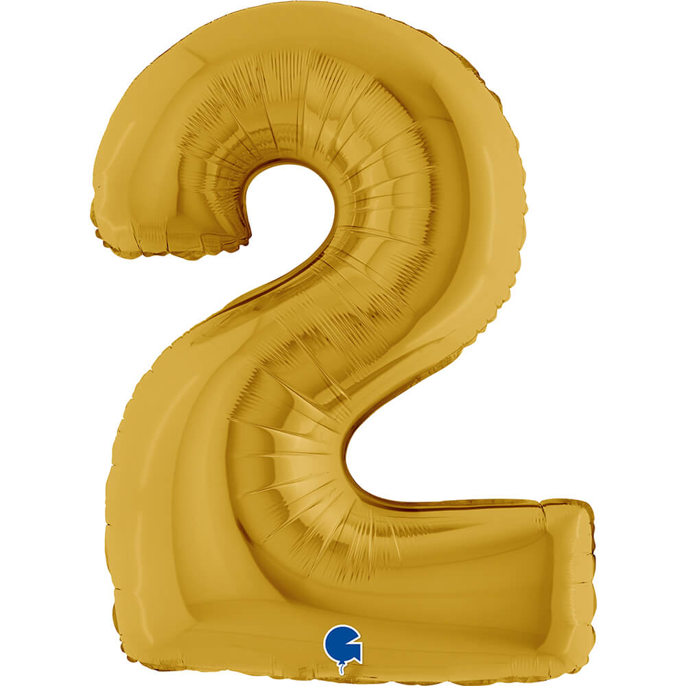 Globo 40" Numero 2 Oro C/1