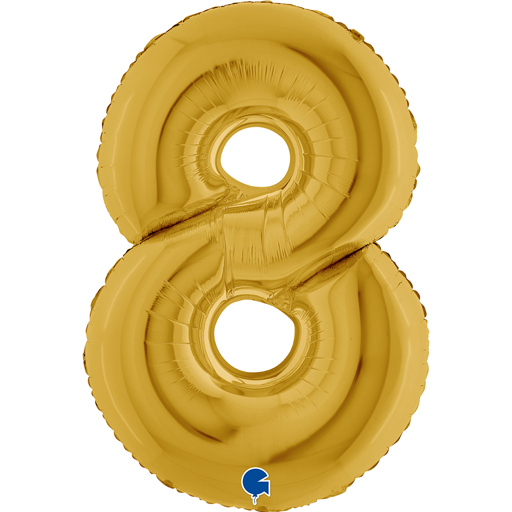 Globo 40" Numero 8 Oro C/1