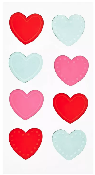 Gel Clings Corazones C/1