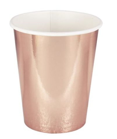 Vaso 9oz Foil Rose Gold C/8