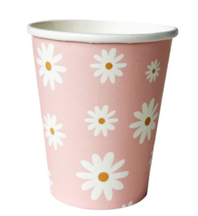 Vaso 9oz Flores C/8