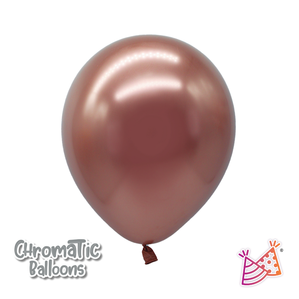 Bolsa De Globos Chrome 11" Rose Gold C/50