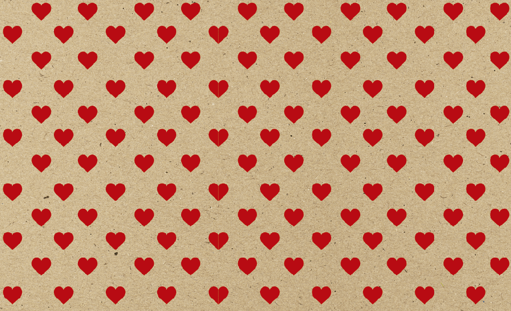 Papel de Envoltura Corazones Kraft C/1