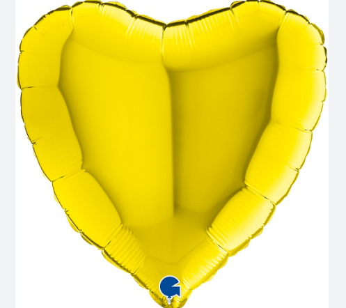 Globo 18" Corazon Amarillo C/1