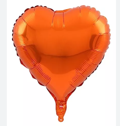 Globo 18" Corazon Naranja C/1