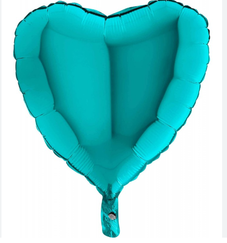 Globo 18" Corazon Azul Caribe C/1