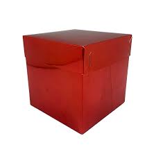 Caja Cubo 15X15 Foil Rojo C/1