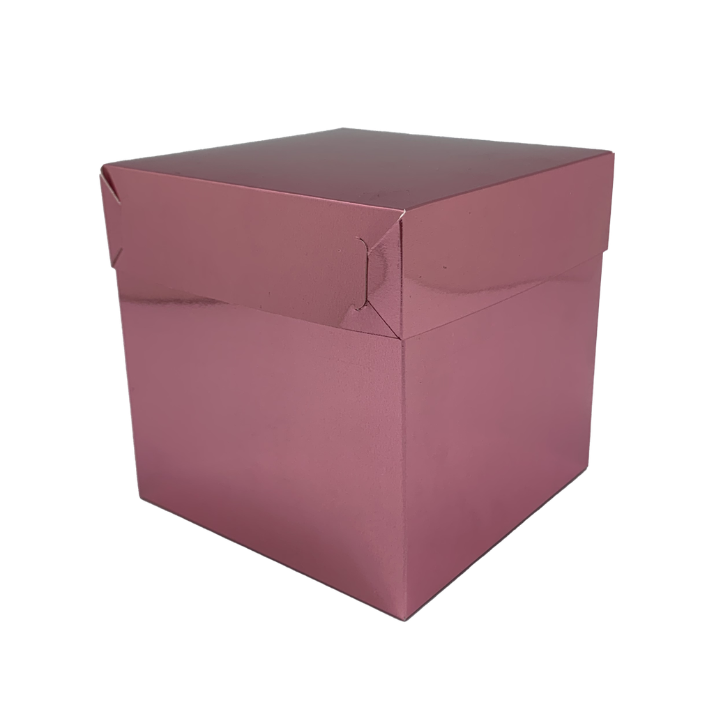 Caja Cubo 15X15 Foil Rose Gold C/1