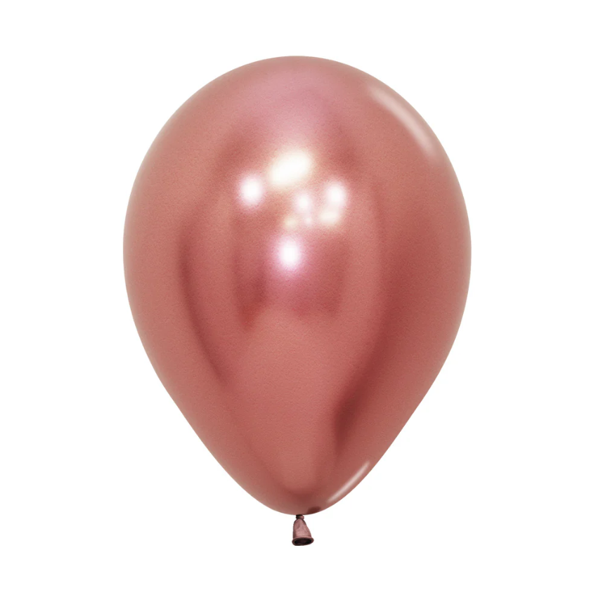 Globo 5" Latex Reflex Dorado Rosado