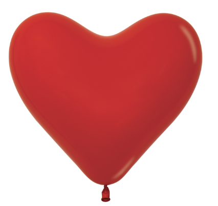 Globo 12" Latex Fashion Corazon Rojo C/1