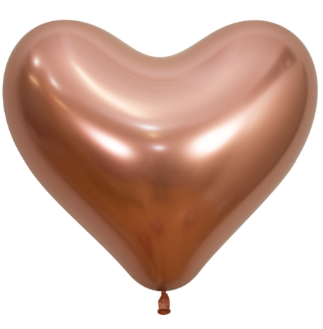 Globo 14" Corazon Reflex Rose Gold C/1