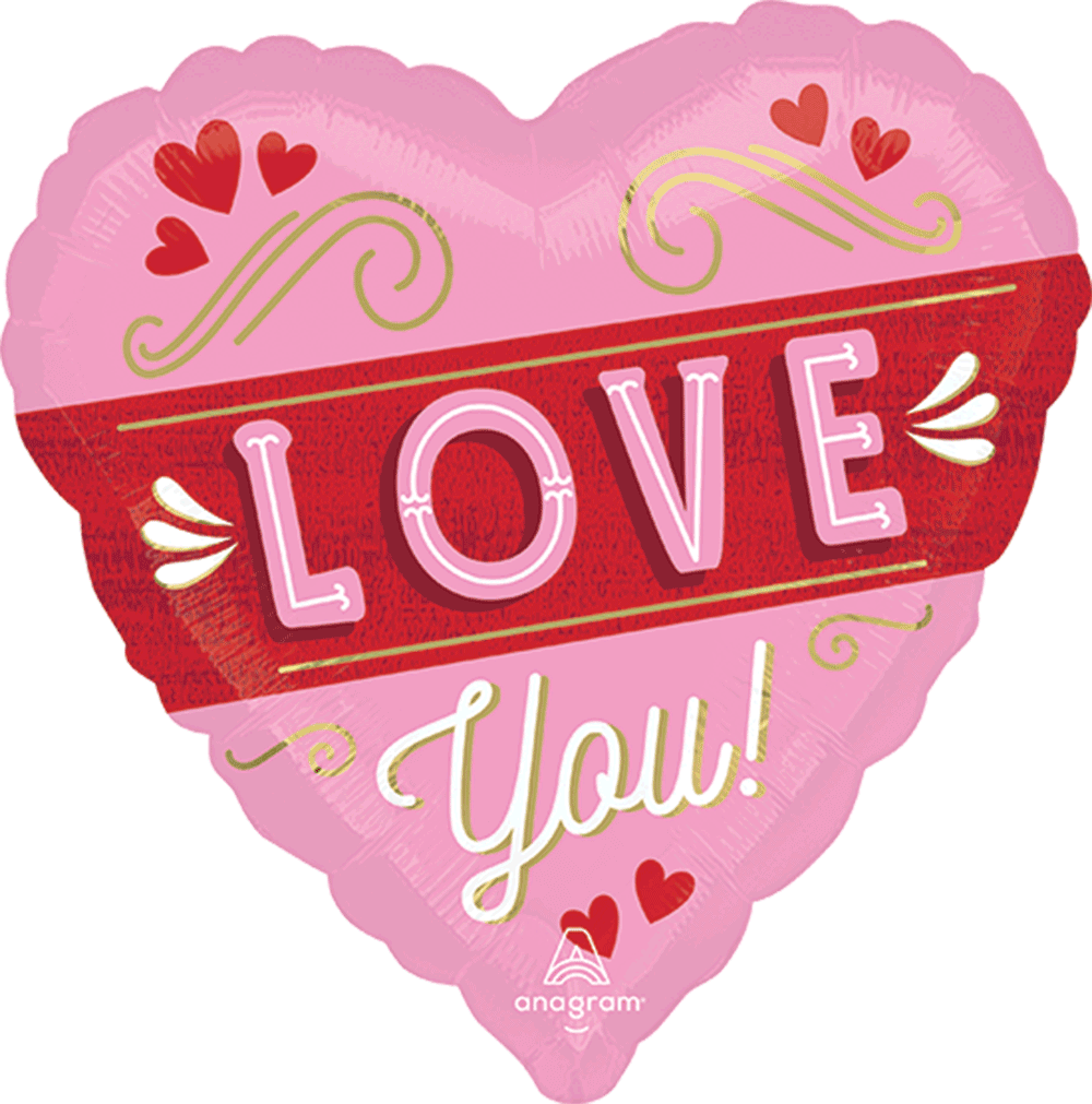 Globo 28" Corazon Love You C/1