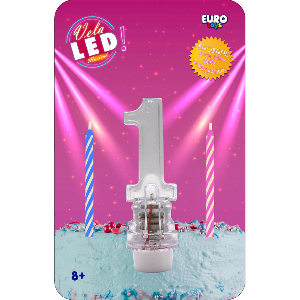 Vela Led Numero 1 C/1