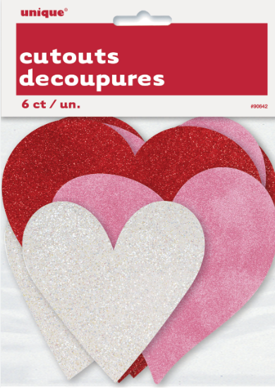 Confetti Jumbo Corazones C/6