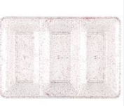 Charola Con Divisiones Glitter Rosa C/1