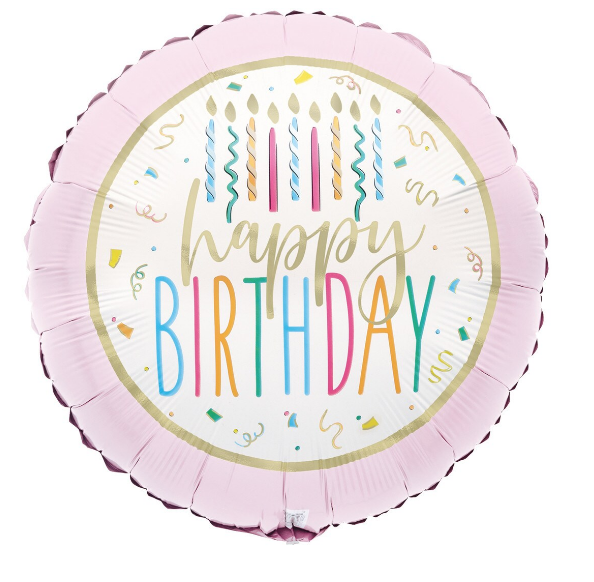 Globo 18" Rainbow Birthday Foil C/1
