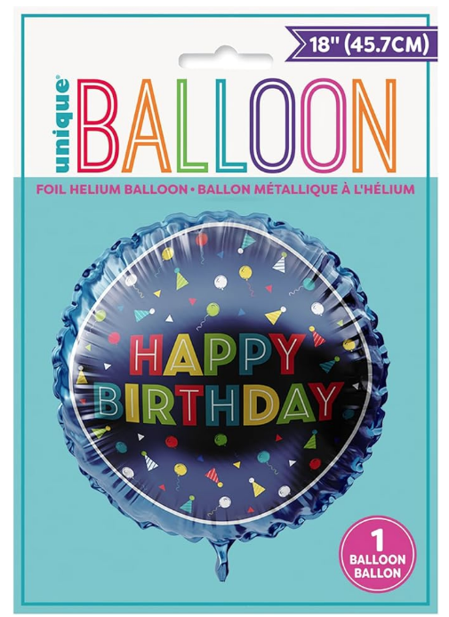 Globo 18" Peppy Birthday Round Foil C/1