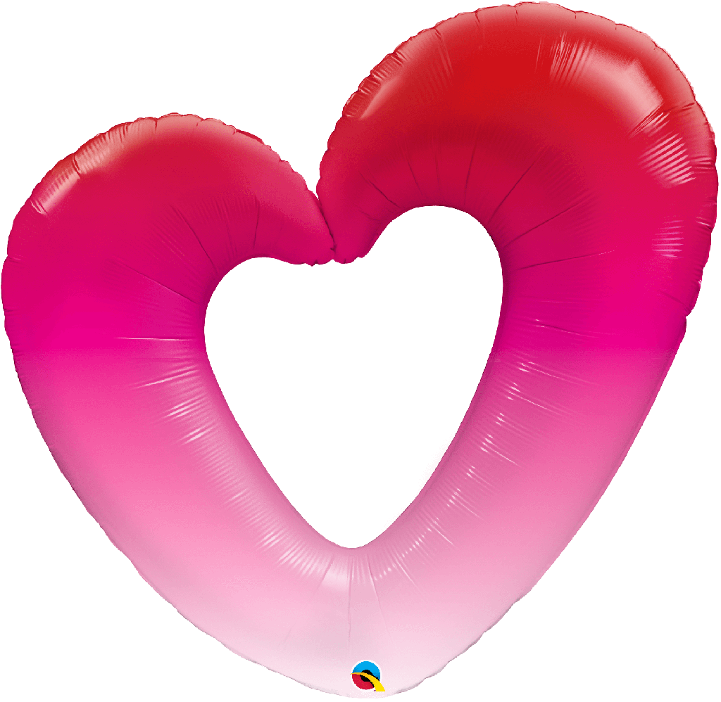 Globo 36" Corazon Rosa Ombre Foil C/1