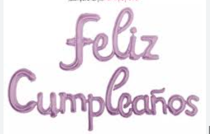 Letrero Feliz Cumpleaños Lila C/1