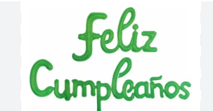 Letrero Feliz Cumpleaños Verde C/1