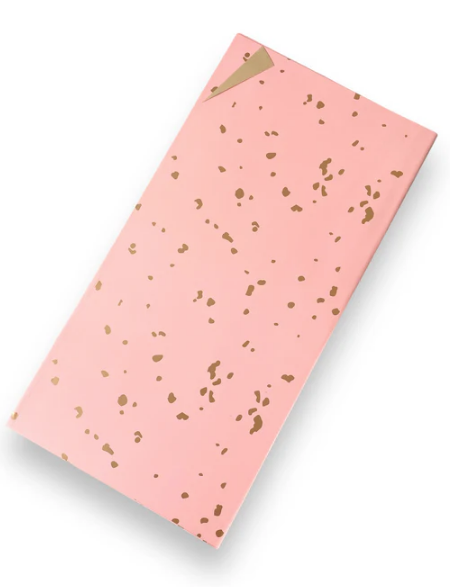 Papel Coreano Confeti Rosa Con dorado C/1