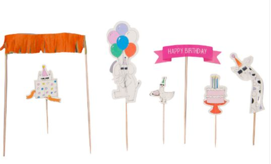 Topper Para Pastel Party Animals C/1