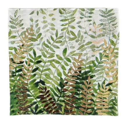 Servilleta Hojas Verdes Foil C/16