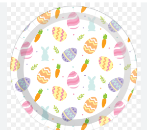 Plato 9" Happy Easter C/8
