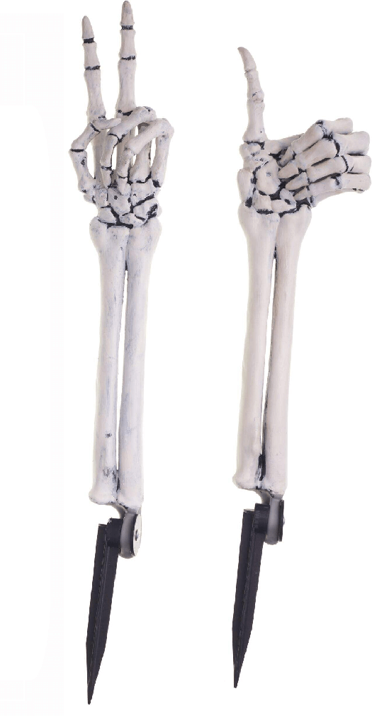 Estaca de Jardin Con Forma de Mano Esqueleto C/2