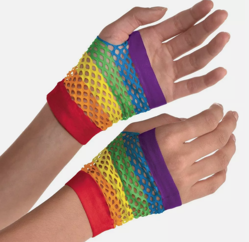 Guantes Cortos de Red Arcoiris C/1