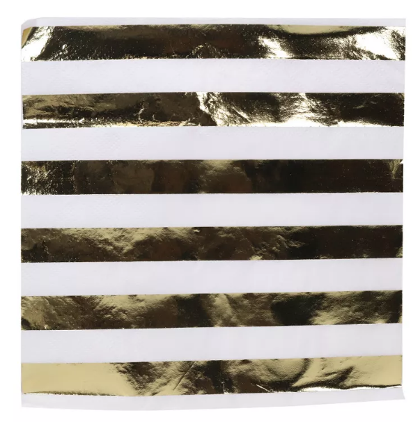 Servilleta G Lineas Gold C/30