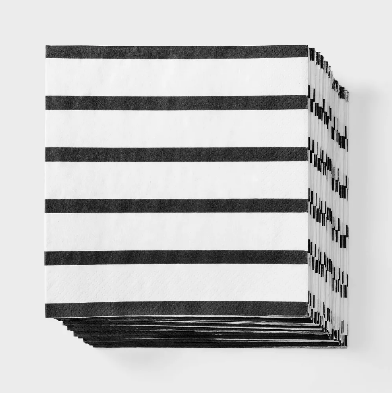 Servilleta G Lineas Black C/30