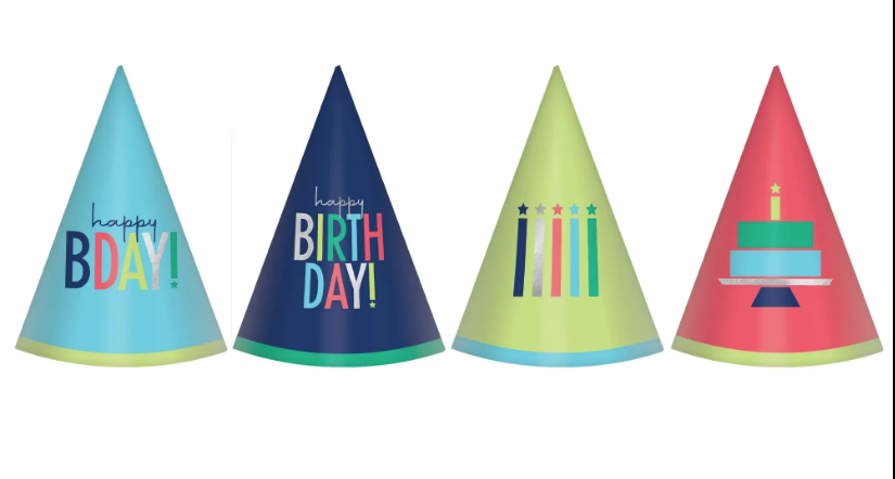 Mini Party Hats It's My Birthday Modern C/12