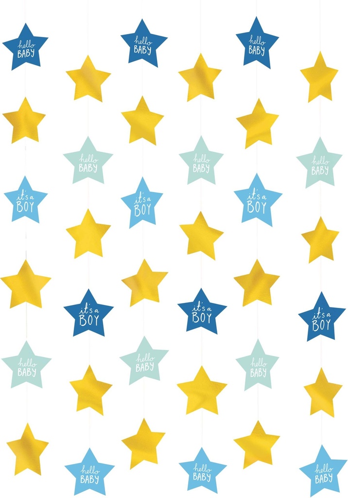 Decoracion Colgante Hello Baby C/6