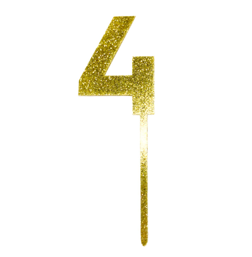 Cake Topper Numero 4 C/1