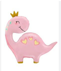 Globo Figura Dinosaurio Rosa C/1