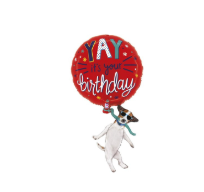 Globo 36" Yay Birthday Dog C/1                                                                                                                            C/1