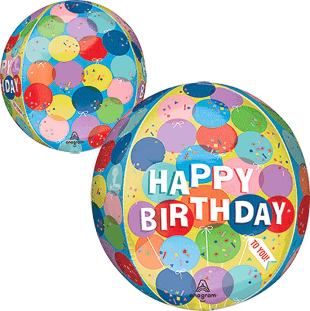 Globo Orbz HBD Confetti C/1