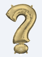 Globo 36" Simbolo ? Oro Blanco C/1