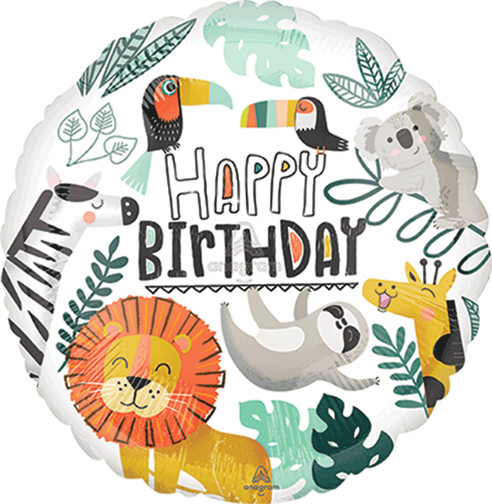 Globo 18" Birthday Wild C/1