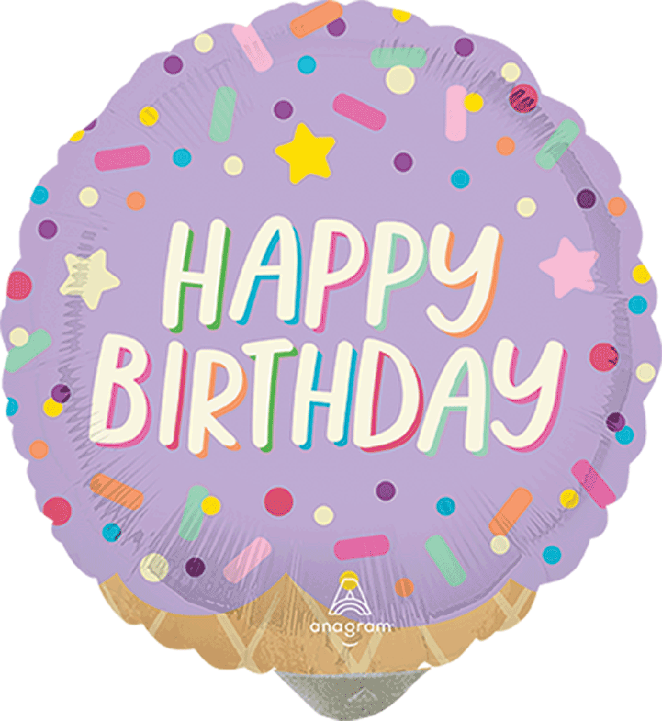 Globo 9" Happy Birthday Ice Cream C/1